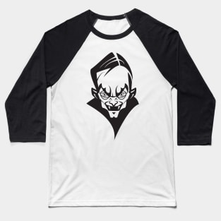 Blood Thirsty Vampire Smiling Baseball T-Shirt